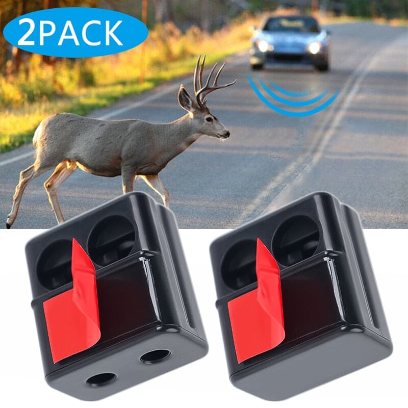 2 PCS Deer Whistles Wildlife Warning for Cars, Vehicles, Motorcycles, Black  Ultrasonic Deer Warning 