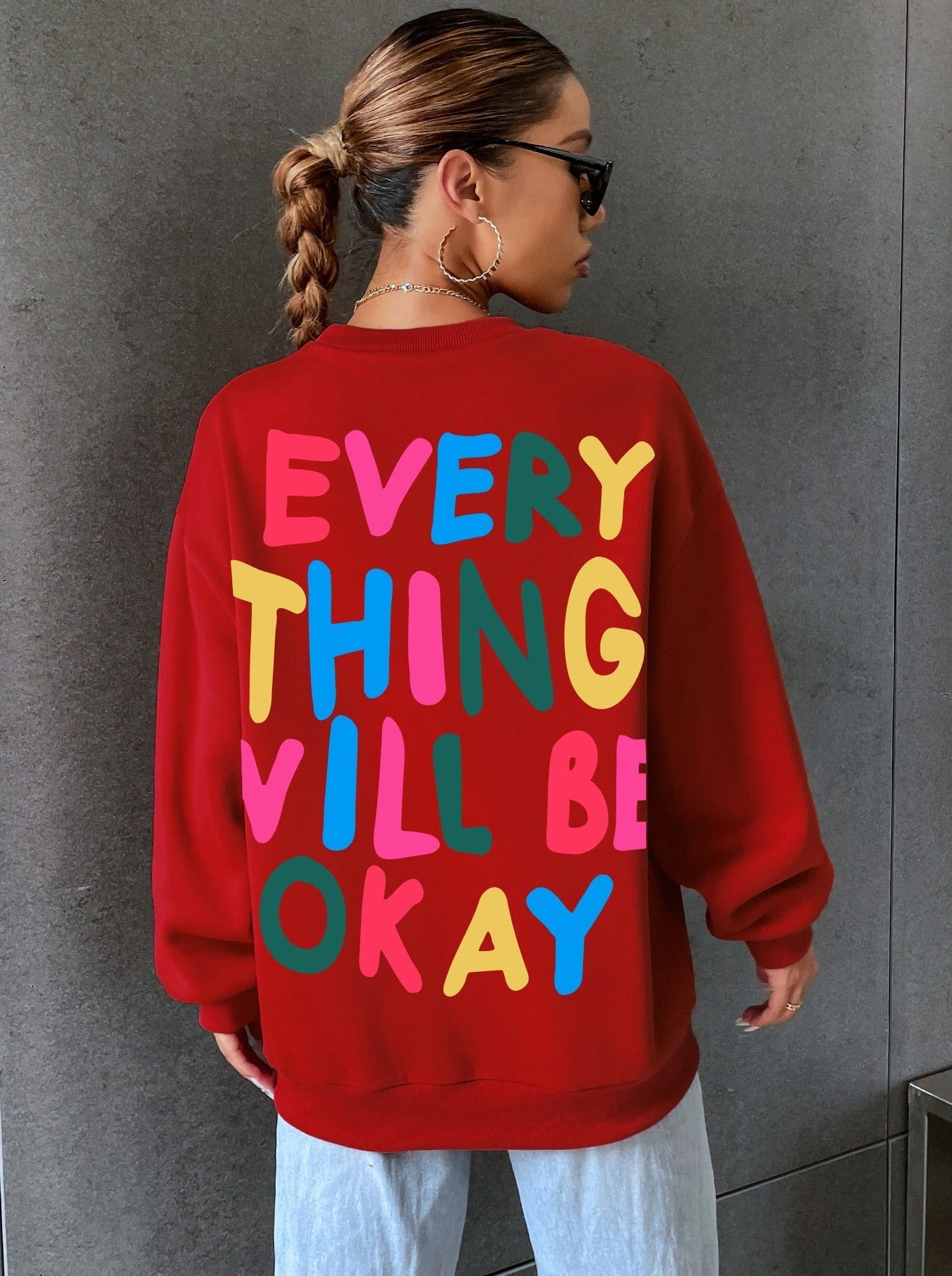Lässiges Streetwear-Sweatshirt mit Buchstaben-Print