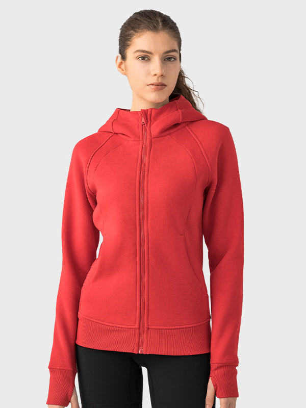 Active Wear Zip-Up Hoodie