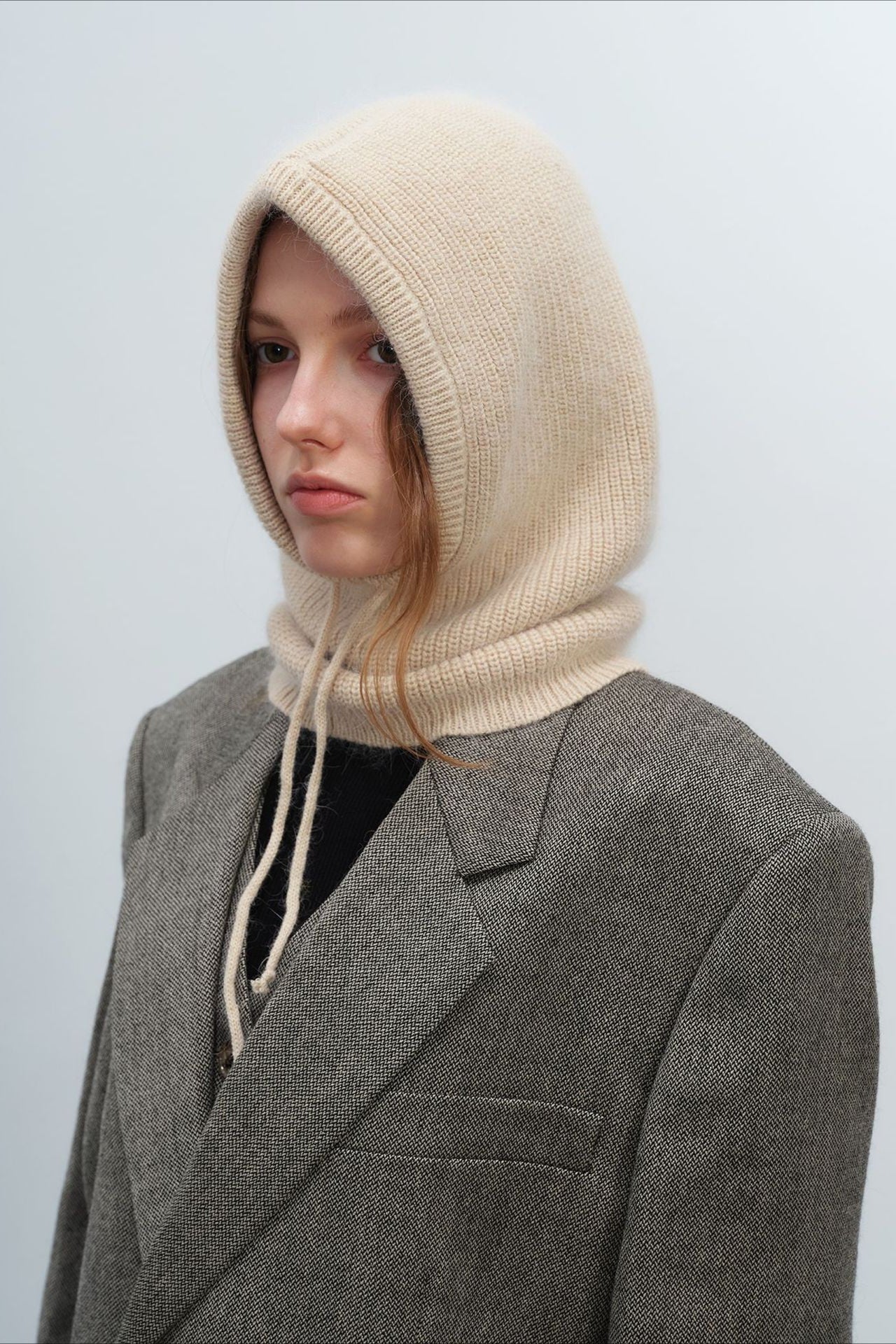 Warmer Strickschal mit Kapuze für Damen