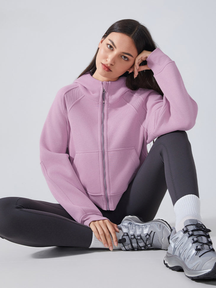 Fitness Athletic Kapuzenpullover mit Reißverschluss