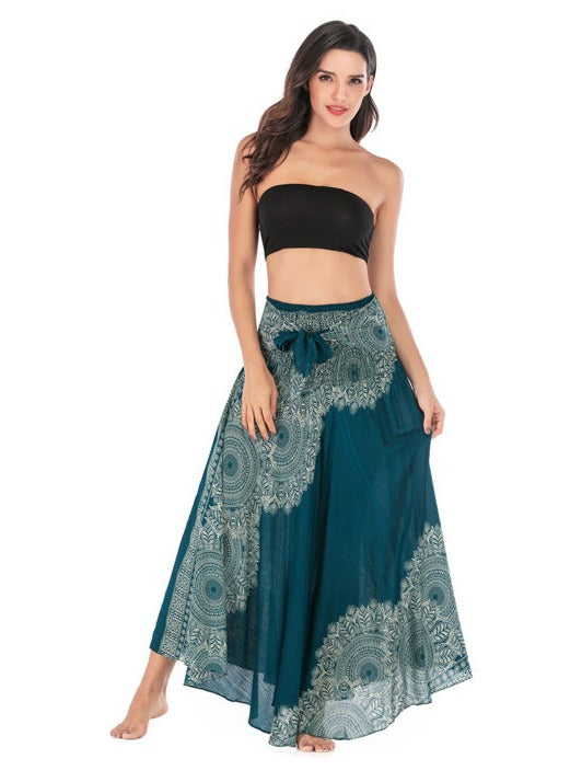 Casual Bohemian Style Print Skirt Dress