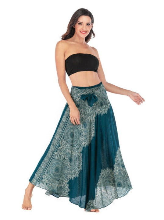 Casual Bohemian Style Print Skirt Dress