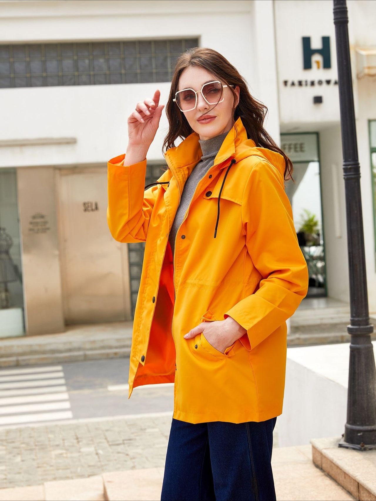 Stylish Elegant Hooded Jacket