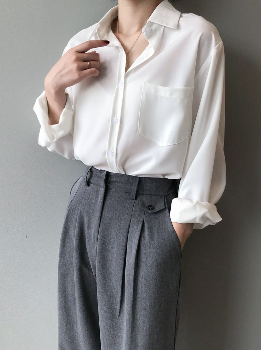 Chic Long Sleeve Lapel Shirt