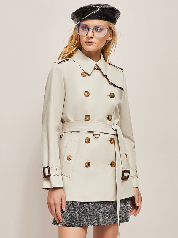 Spring Chic Short Trench Coat