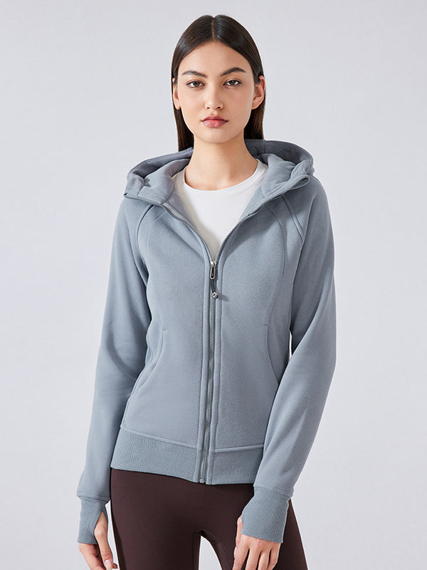 Active Wear Kapuzenpullover mit Reißverschluss