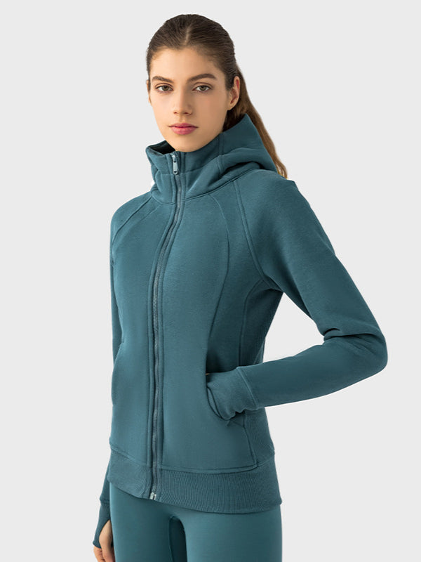 Active Wear Zip-Up Hoodie