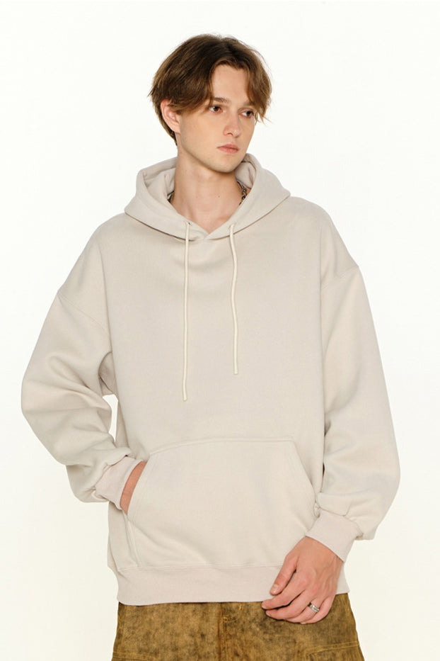 Winter Solid Color Hooded Sweatshirt