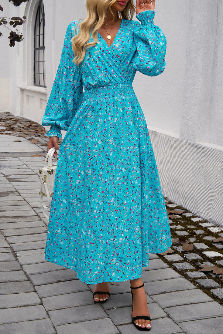 Maxikleid mit lebhaftem Blumendruck