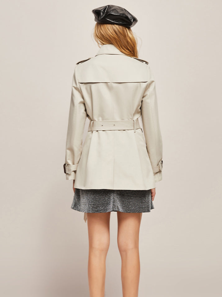 Spring Chic Short Trench Coat