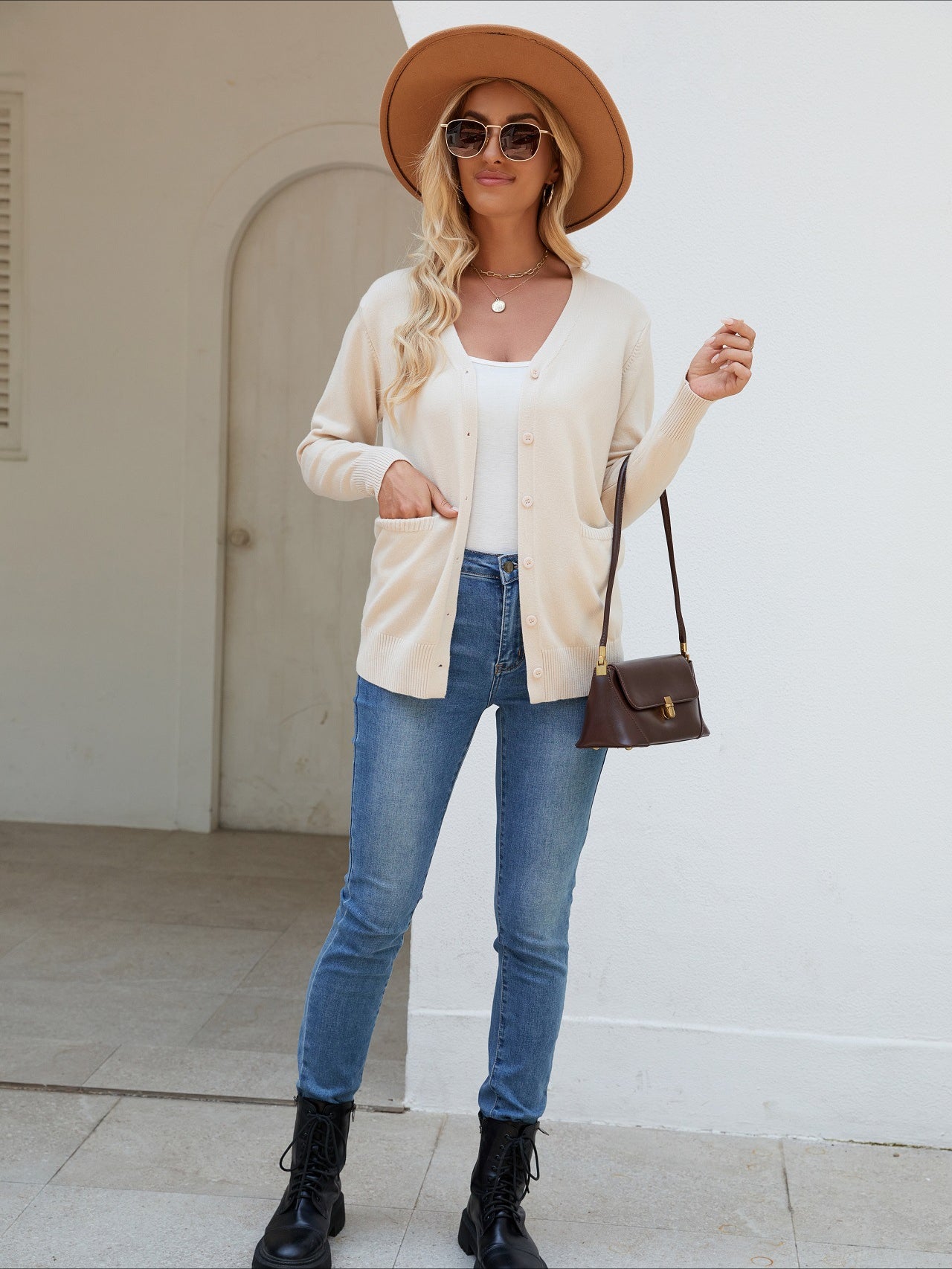 Casual Soft Button-Up Cardigan