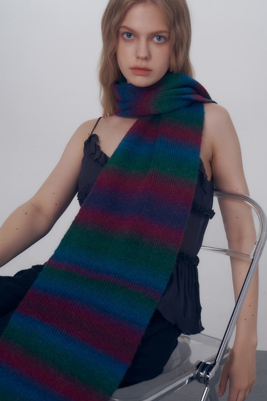 Warm Colorful Striped Scarf