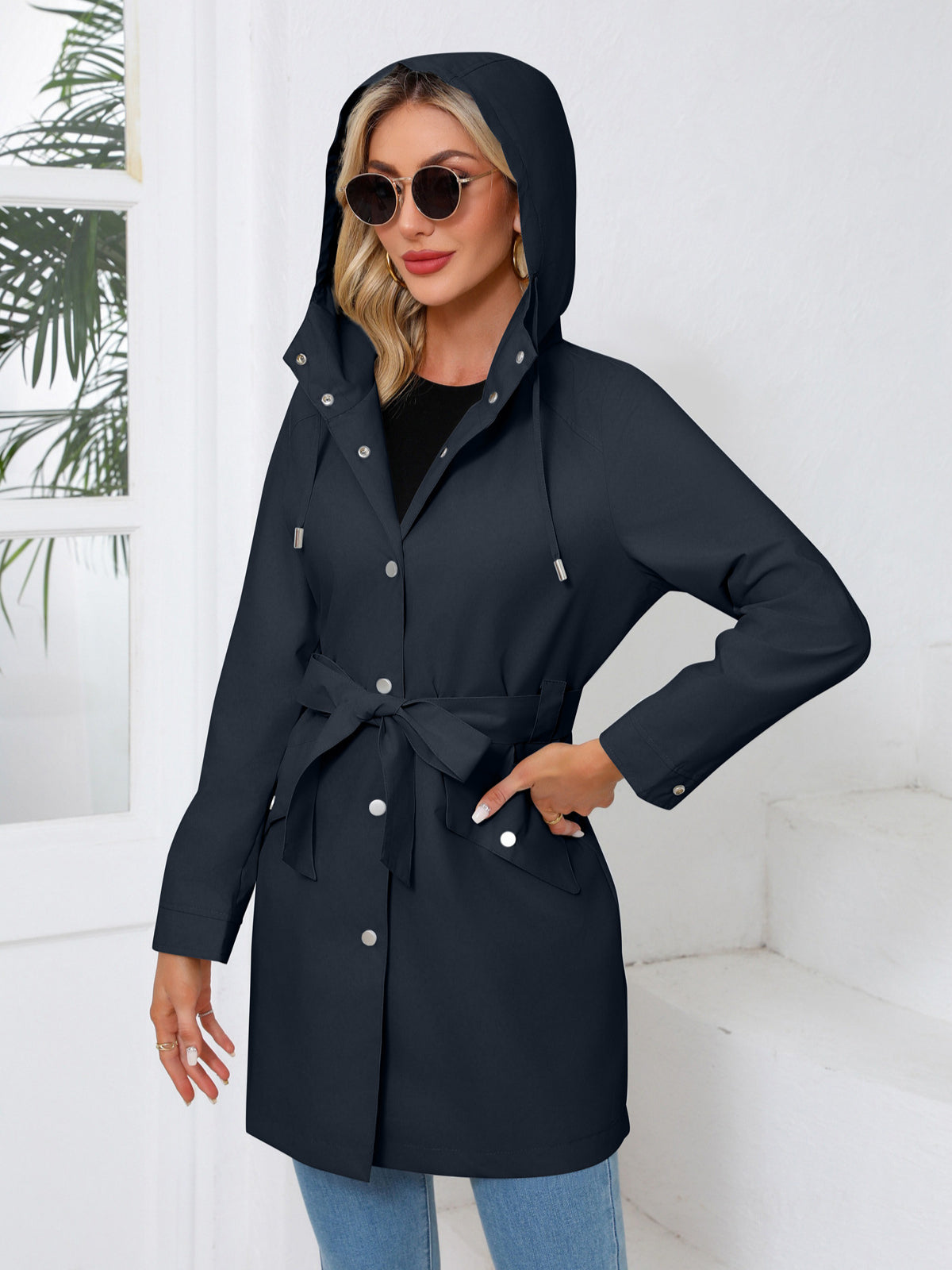 Urban Style Hooded Trench Coat