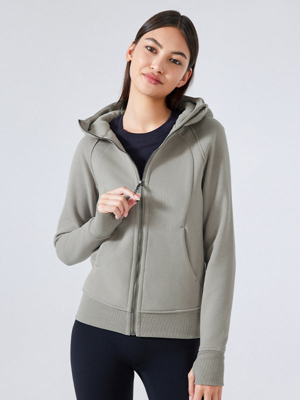 Active Wear Zip-Up Hoodie