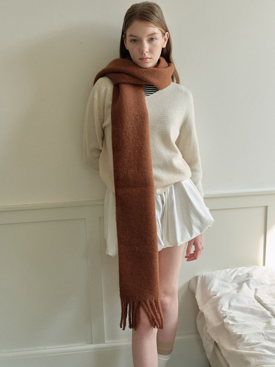 Solid Plain Casual Winter Warm Scarf