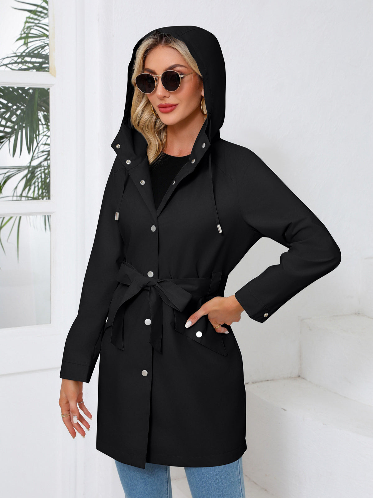 Urban Style Hooded Trench Coat