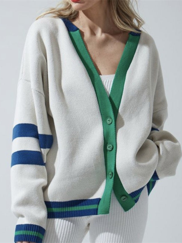 Chic Casual Color-Block Cardigan