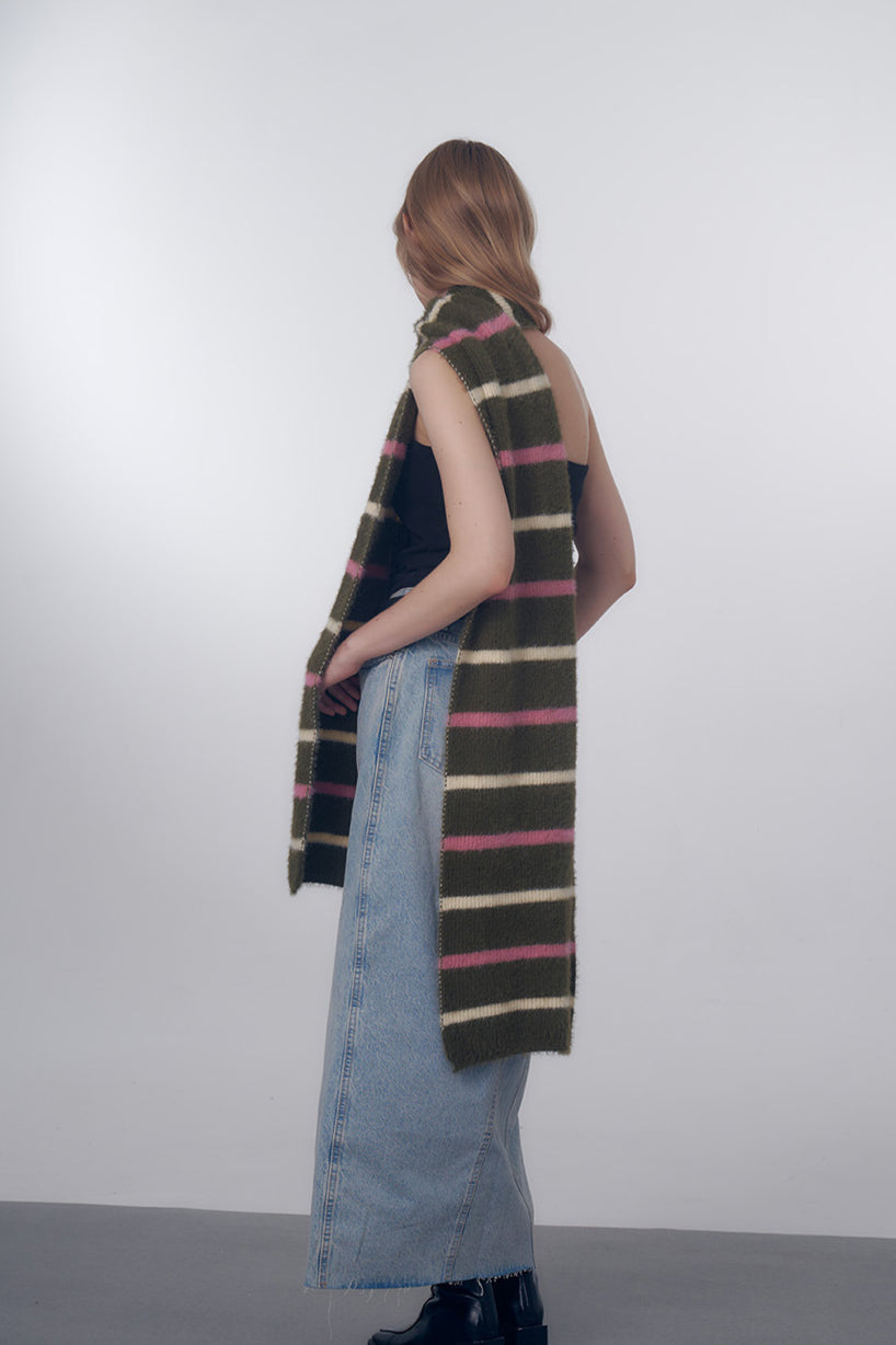 Soft Cozy Striped Scarf