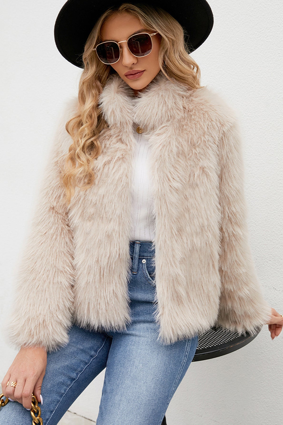 Elegant Winter Faux Fur Jacket