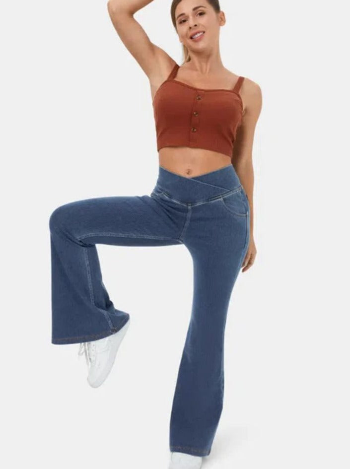 Stretchable Flared Denim Jeans