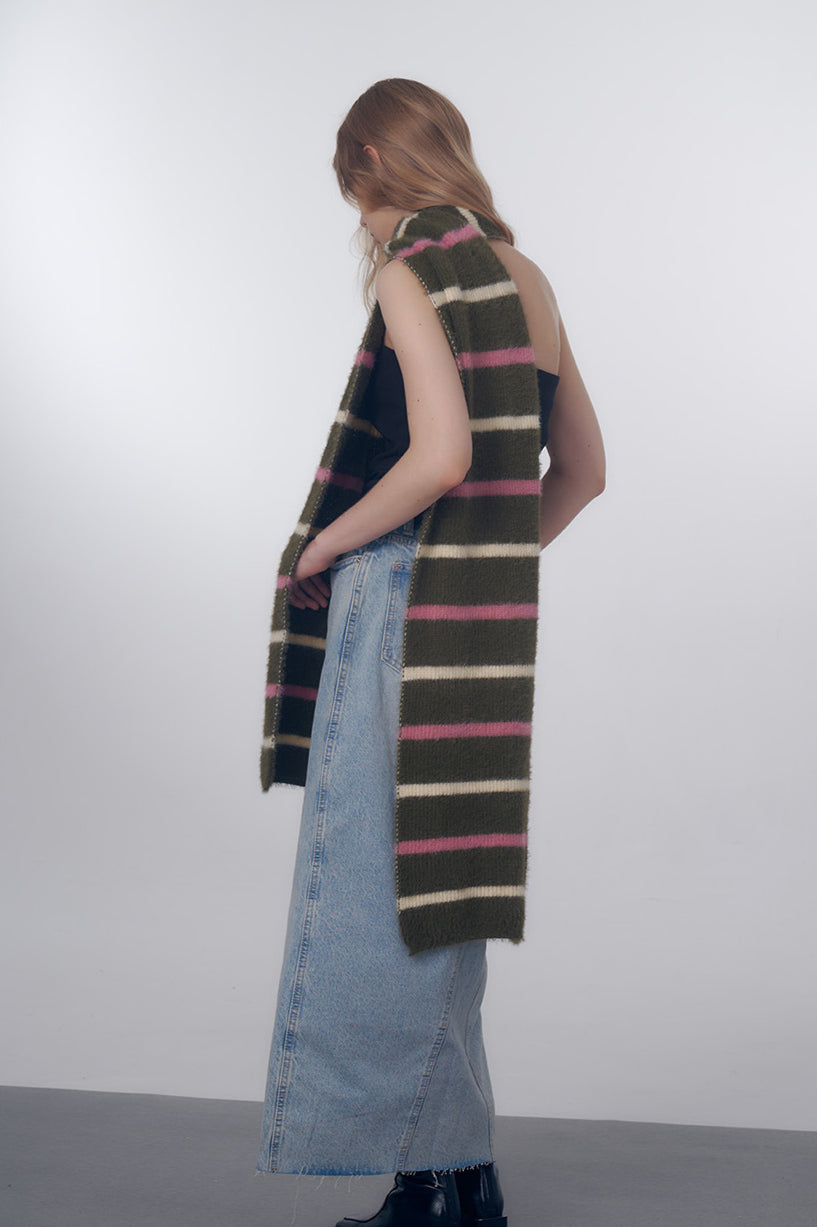 Soft Cozy Striped Scarf