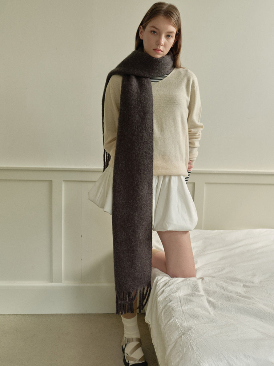 Solid Plain Casual Winter Warm Scarf