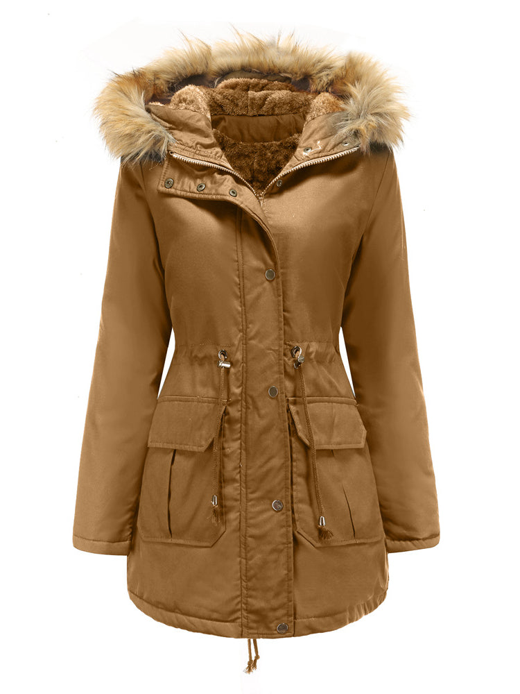 Fluffy Faux Fur Hooded Jacket