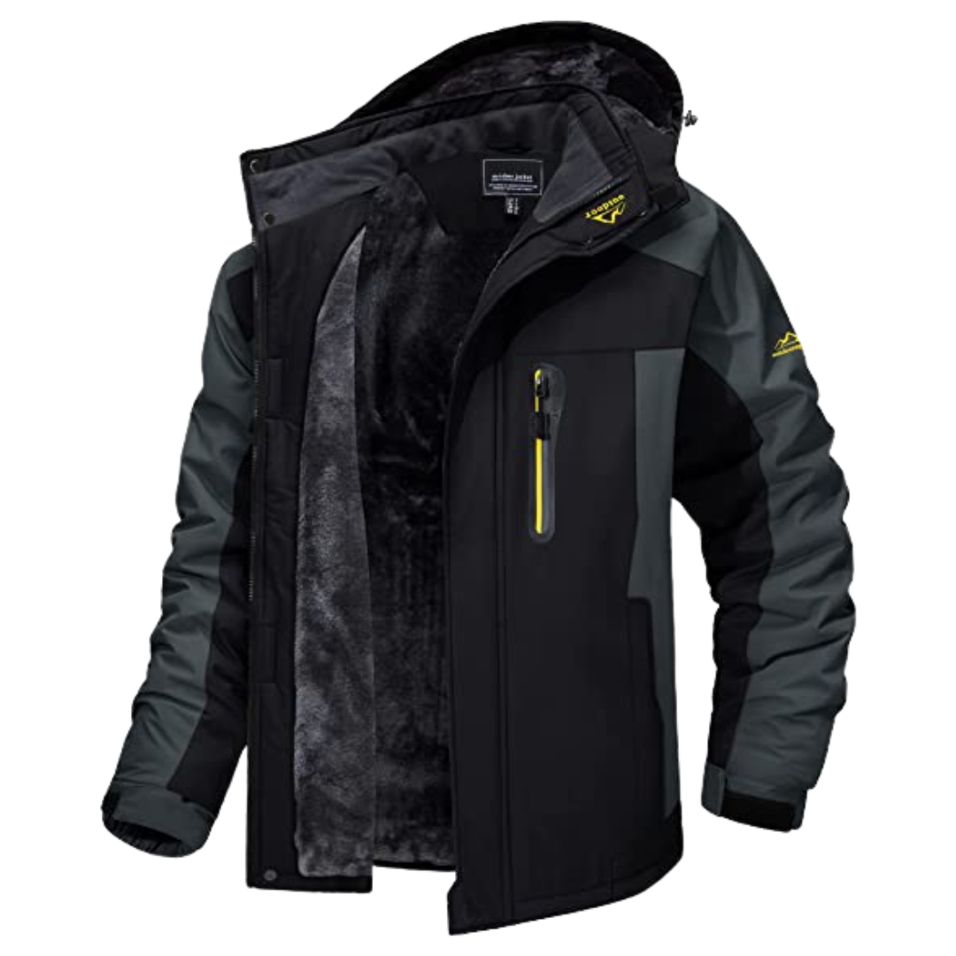 Wasserdichte, isolierte Outdoor-Jacke mit Fleecefutter