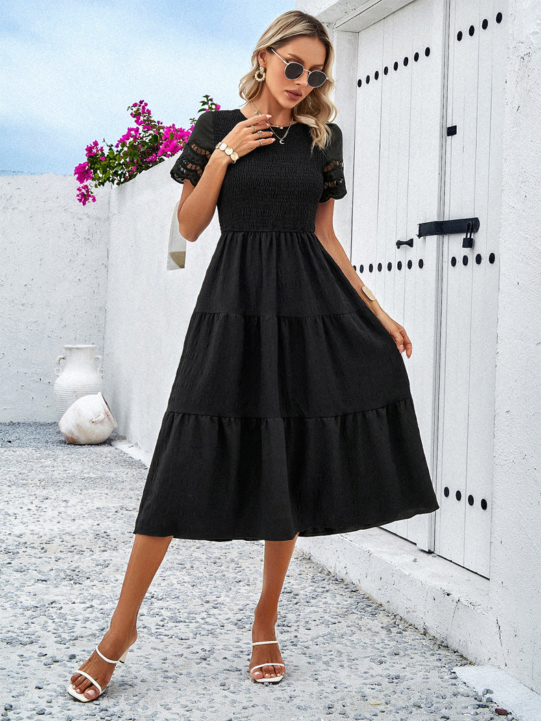 Elegant Layered Hollow Dress