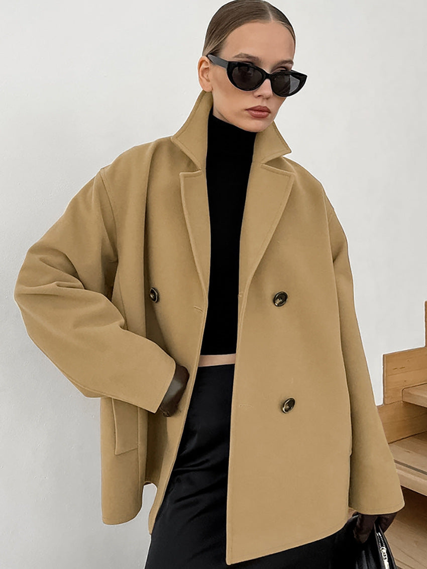 Elegant Oversized Double-Breasted Coat