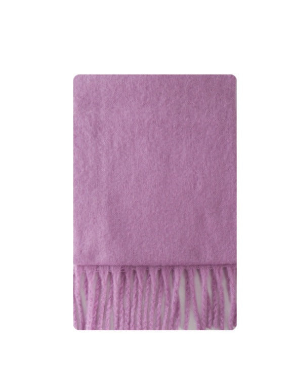 Warmer, doppelseitiger Schal in Basic-Farben für den Winter 