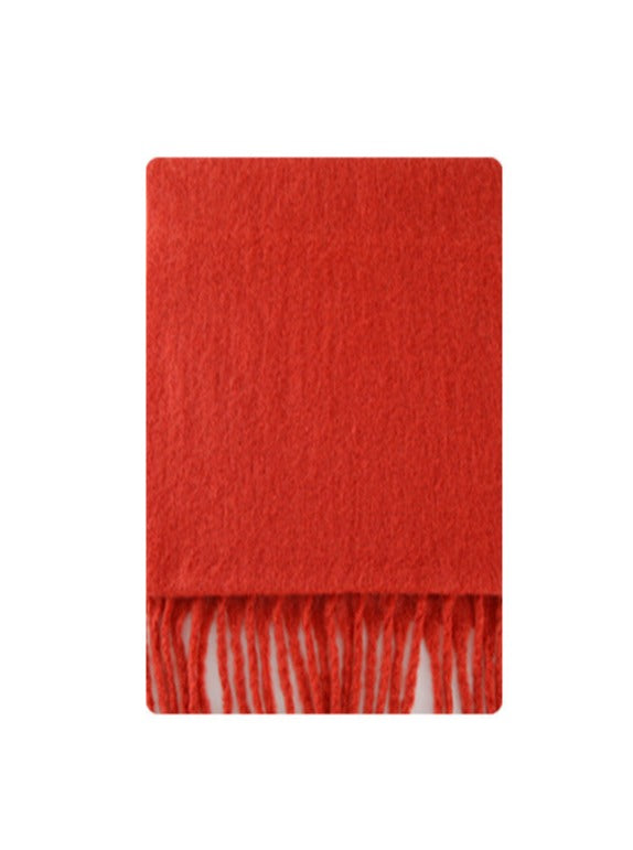 Warmer, doppelseitiger Schal in Basic-Farben für den Winter 