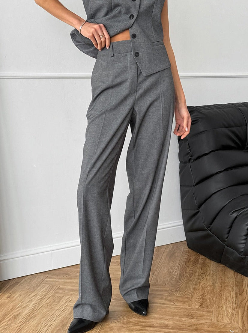 Elegant Style Vest and Pants Casual Set Suit