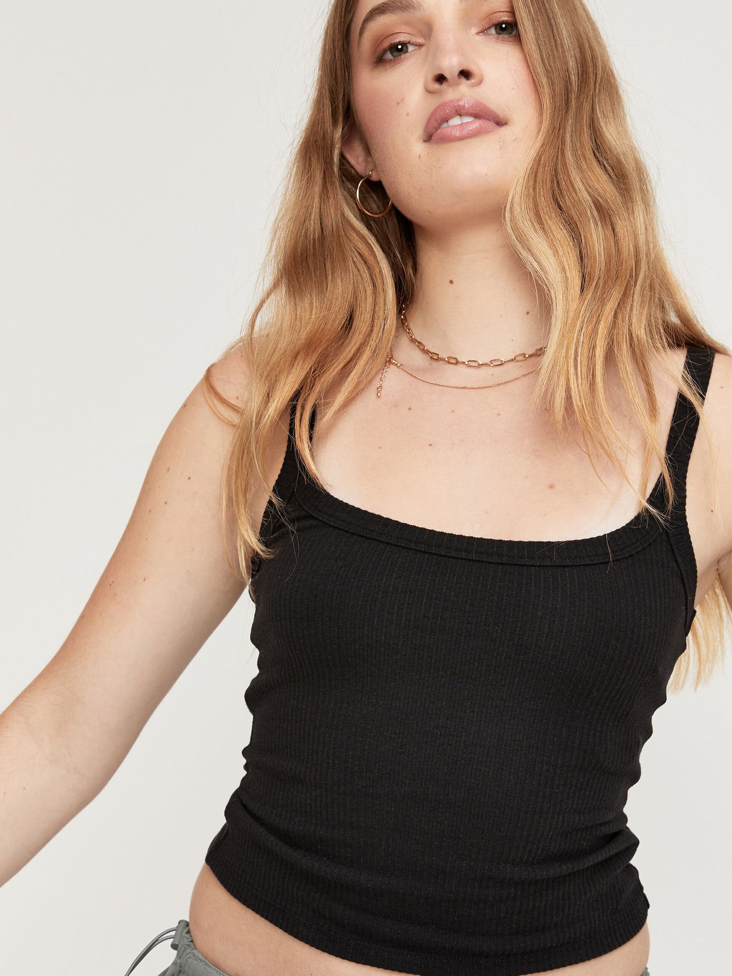 Black Sexy Knitted Camisole Sleeveless Crop Top