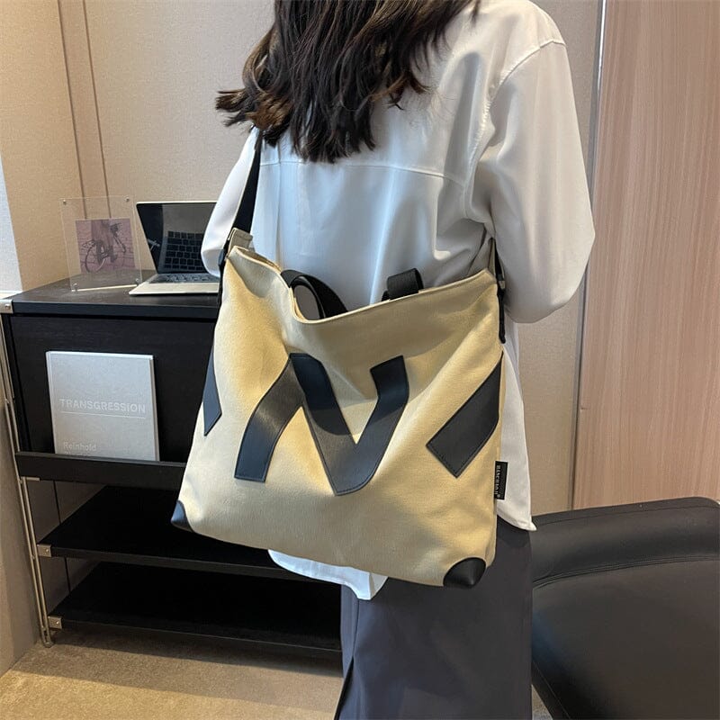 Large-capacity canvas bag student class tote bag shoulder tote bag PinchBox 