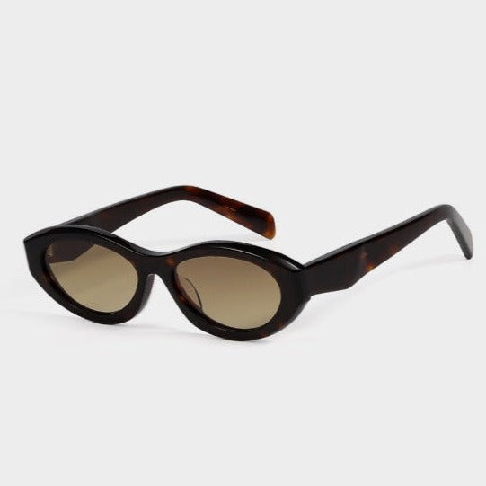 Cat-Eye-Sonnenbrille mit schmaler Rahmenplatte und UV-Schutz 