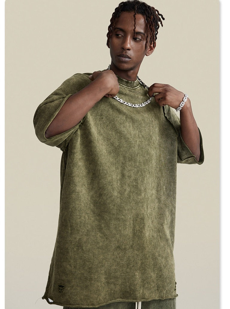 Camicia oversize semplice semplice verde militare primaverile 