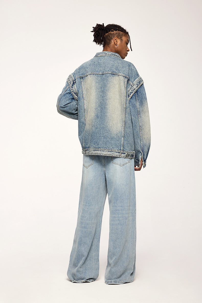 Vintage-geïnspireerde wijde denim jeans