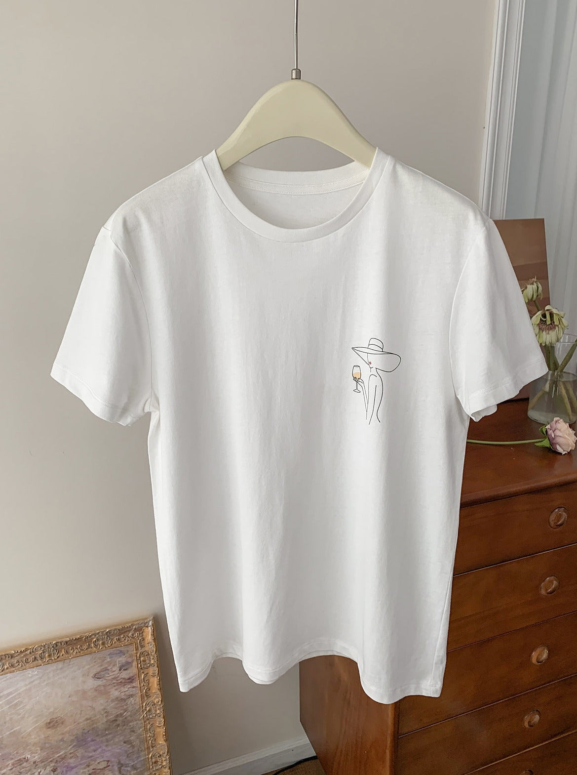 White Loose Korean Version Short Sleeve Shirt