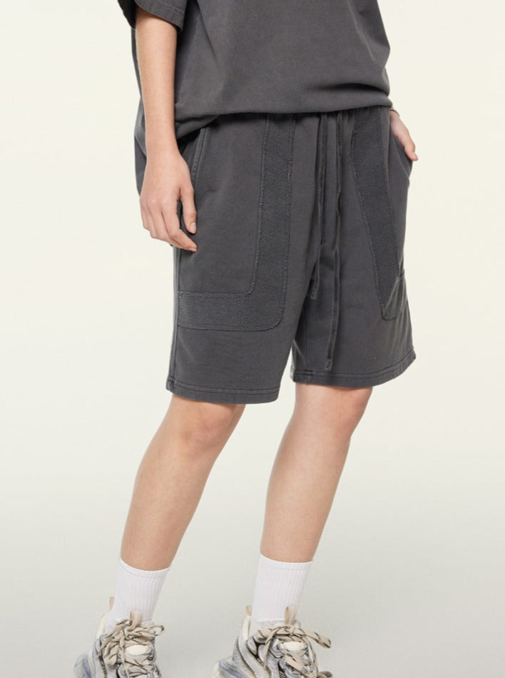 Gray Retro Street Fashionable Shorts