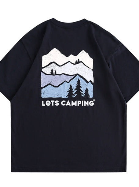 Crusher-Shirt „Mountain Silhouette“ für Herren, kurzärmelig 
