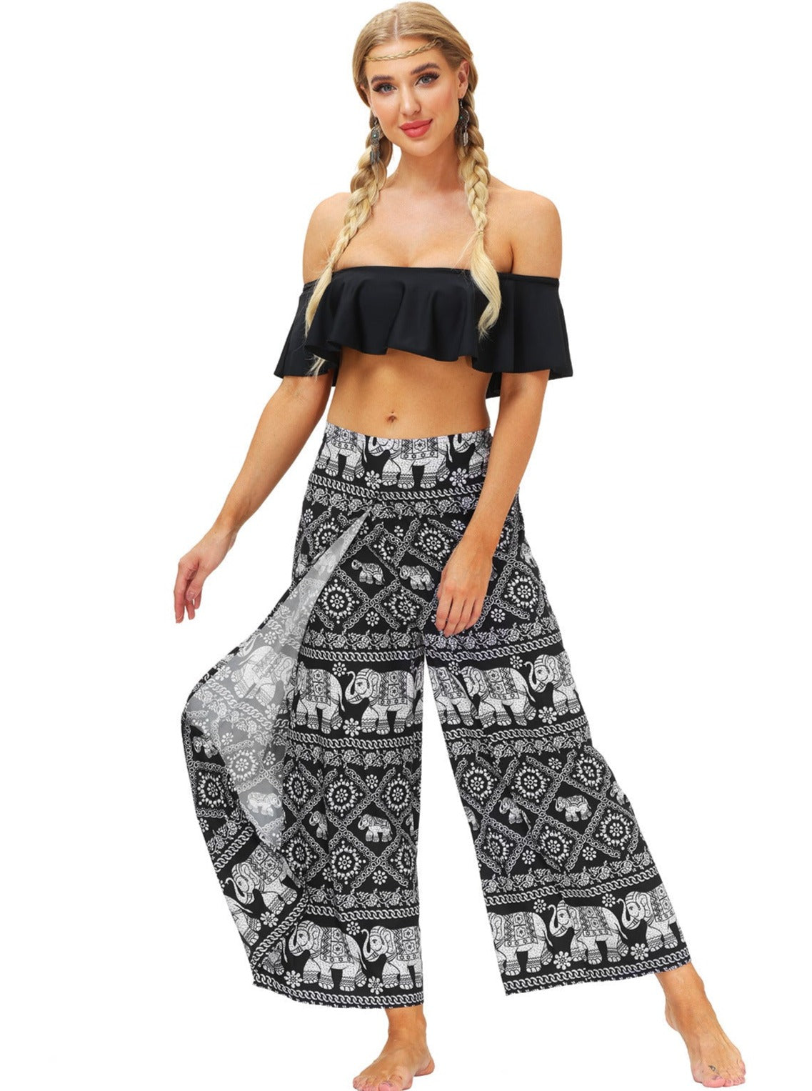 Ethnic Style Digital Printed Yoga Dance Pants