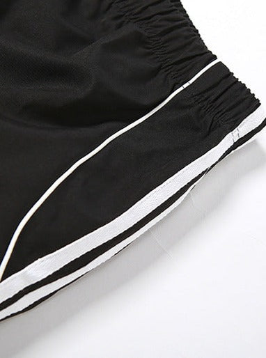 Elegant Black Baggy Sweatpants
