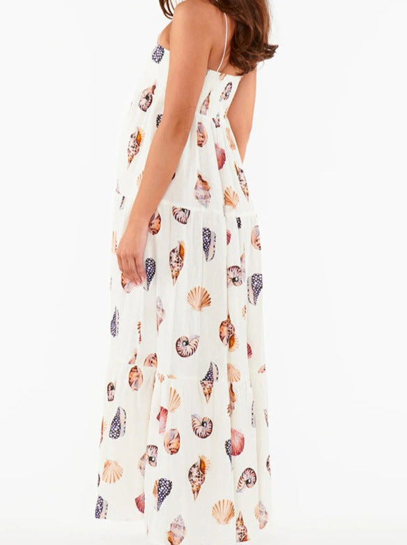 Sommerkleid mit Muschel-Print