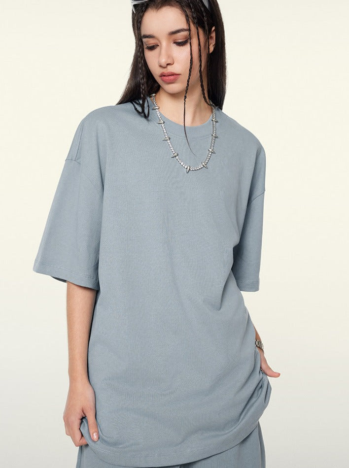 Fashionable Street Heavy Gray Short-Sleeved Shirt