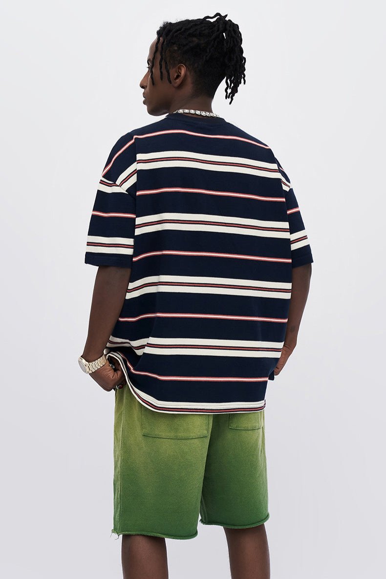 Cityboy Retro Color-Blocked Striped T-Shirt