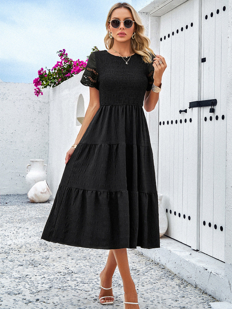 Elegant Layered Hollow Dress