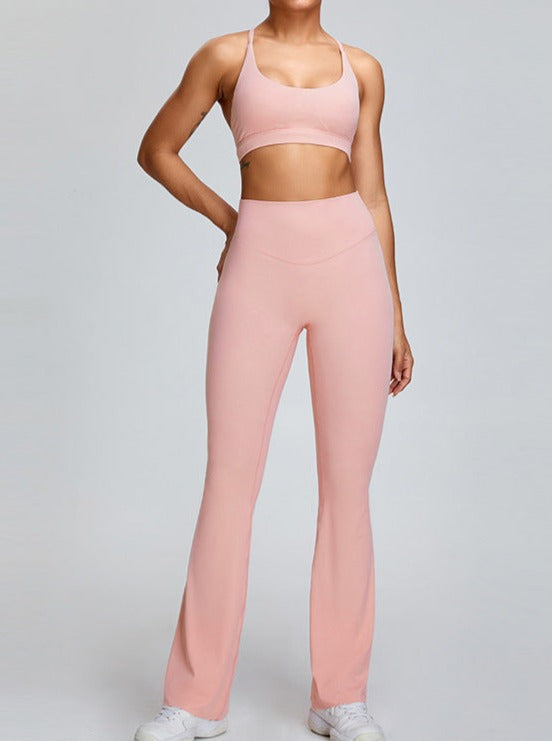 Pink High-Waist Tummy Control Micro Large Yoga Pants