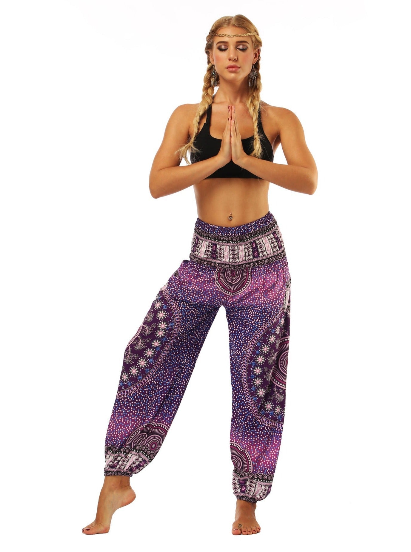 Yoga-Tanzhose mit ethnischem Aufdruck 